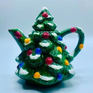 Ceramic Christmas Tree Teapot